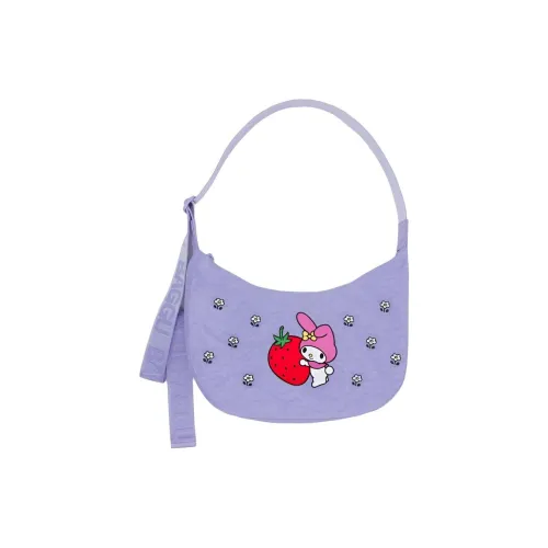 Sanrio Baggu Collaboration Nylon Half Moon Bag Crossbody Regular Women's Purple