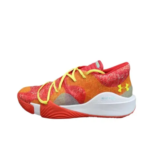 Under Armour Anatomix Spawn Low Топ Баскетбольные кроссовки Мужской Красный оранжевый