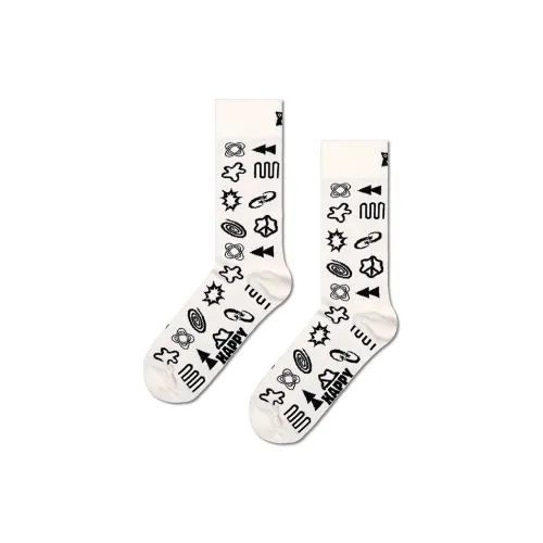Happy Socks Белые Унисекс MID Носки до икры