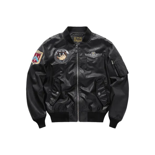 VIP Черные Мужские Кожаные Куртки