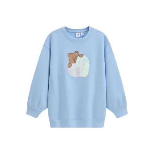 GAP совместный бренд Светло-синие Детские Свитшоты