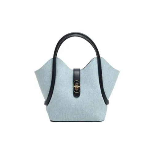 Carit Koty Ткань Ведрообразная Сумка Плечевая Сумка Сумка Обычная Женская Синяя