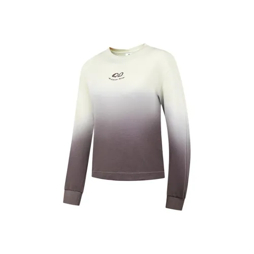 QIAODAN Дымчато-фиолетовый с красным принтом женские свитшоты