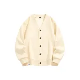 V-образный вырез, мягкий, хлопок, удобный, светло-бежевый