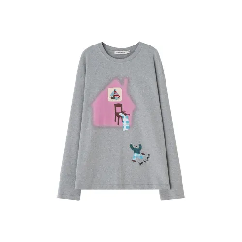 SOON FLOWER Серый Женский Свитшот