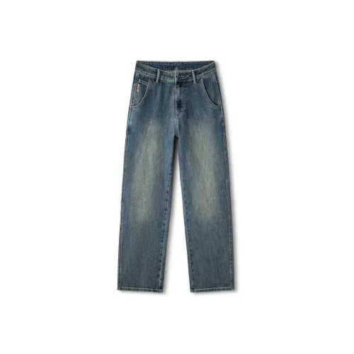 FAIRWHALE Blue Unisex Jeans