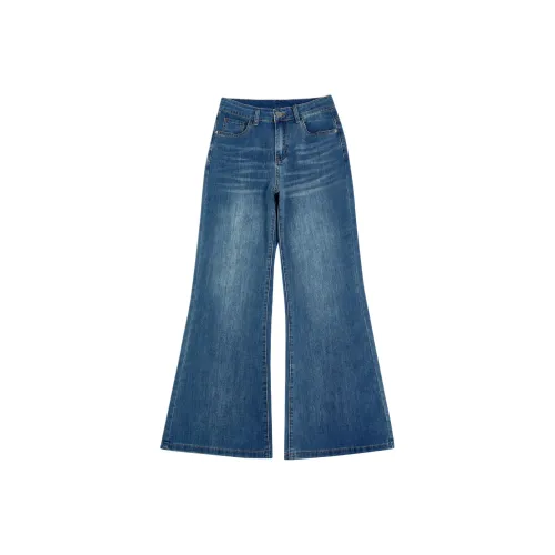 YICHEN Темно-синий женский джинсы