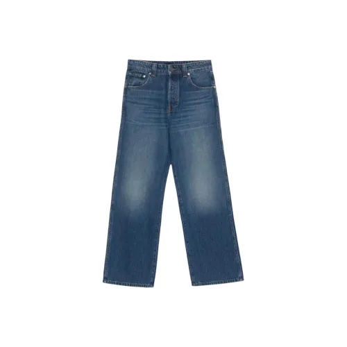 KHAITE Темно-синие женские джинсы