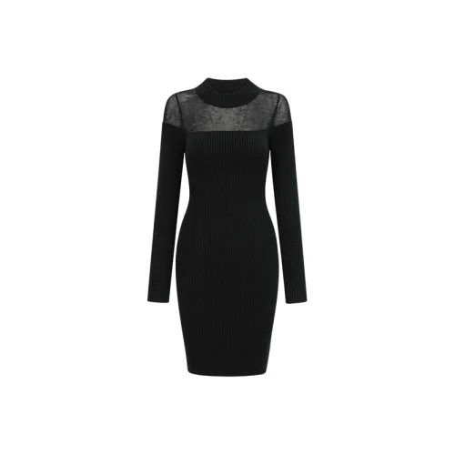 POWXV Длинное платье с длинными рукавами женское