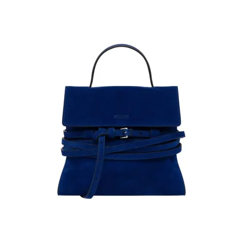 MOSCHINO Телячья кожа с замшей сумка-тоут унисекс синий