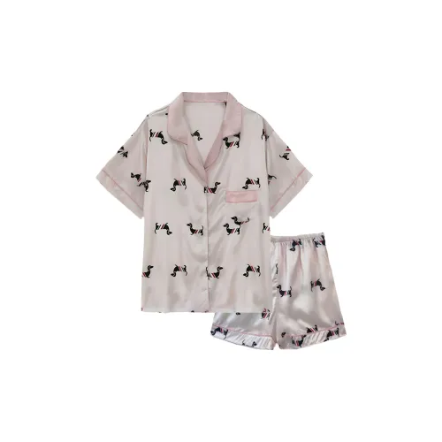 Lanza Серый Белый Женский Пижамный Комплект