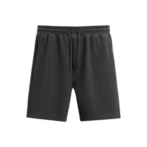 ZARA Темно-серые Мужские Повседневные Шорты