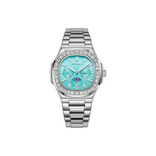 BOZLUN Кварцевый механизм ремешок из нержавеющей стали мужские часы черный циферблат