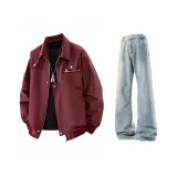 Бургундский + Светло-синий