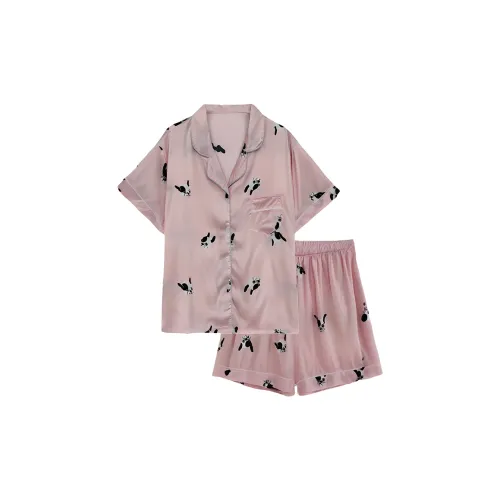 Lanza Серый Розовый Женский Пижамный Комплект