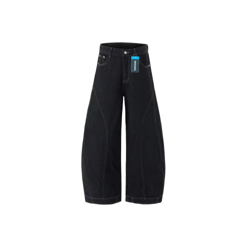 WKOOG Черные Унисекс Джинсы