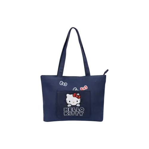 Санрио Hello Kitty Полиэстер Сумка-тоут Сумка через плечо Женская Джинсовый Синий
