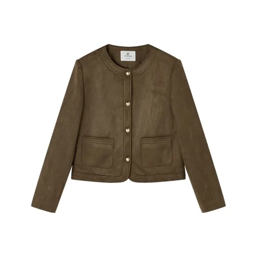 XIANGYING Кофе Женские Короткие пальто