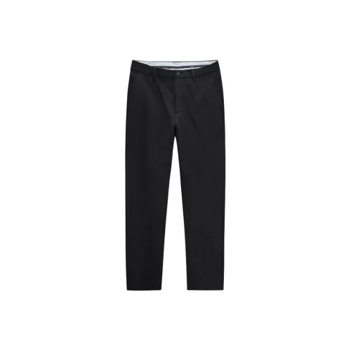 Jiumuwang Мужские брюки Expert Маленькие черные брюки Повседневные брюки Облегающий крой Мужской