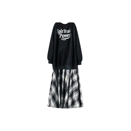 CHARM GLOW Длинное платье с длинными рукавами женское