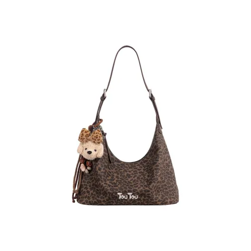 TOUTOU Сумка через плечо из синтетической кожи стандартная женская леопардовый коричневый
