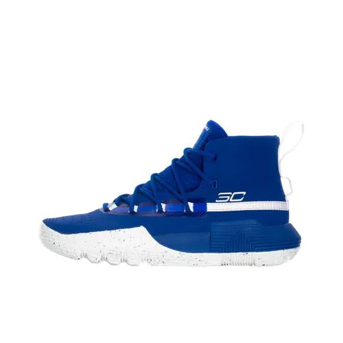 Under Armour Curry 3Zer0 2 MID Топ Детские Баскетбольные Кроссовки Синий Подростки