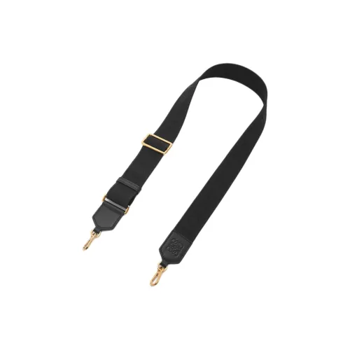 LOEWE Жаккардовая ткань с коровьей кожей сумка ремень женский черный