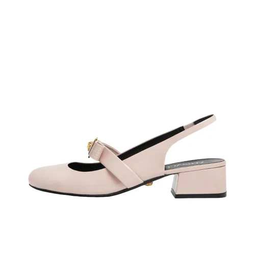 VERSACE Gianni Грубый каблук Высокие каблуки 3,5 см Женские Розовый