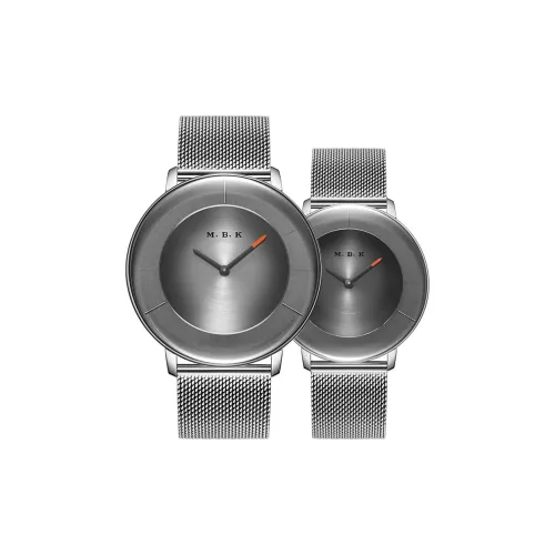 MBK Кварцевый механизм ремешок из нержавеющей стали унисекс белый циферблат