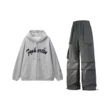 Gray Top + Dark Gray Pants  
Серый топ + темно-серые штаны
