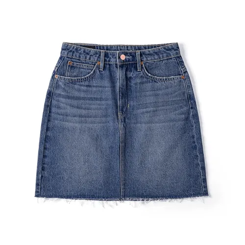 Lee Джинсовые короткие юбки среднего синего цвета для женщин