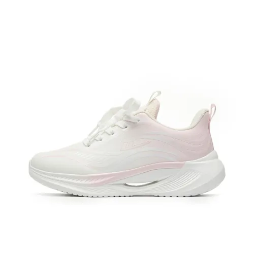 Warrior Беговые кроссовки Низкий верх Кожаный Бело-розовый Женские