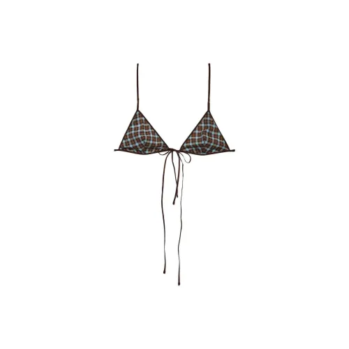 PRADA Бирюзовый Какао-коричневый Женские Бюстгальтеры