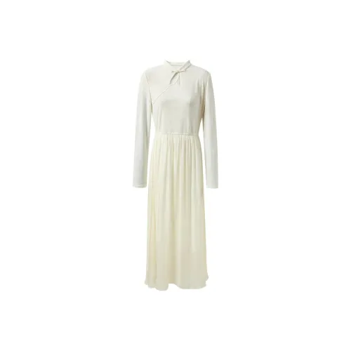 3COLOUR Длинное платье с длинными рукавами женское