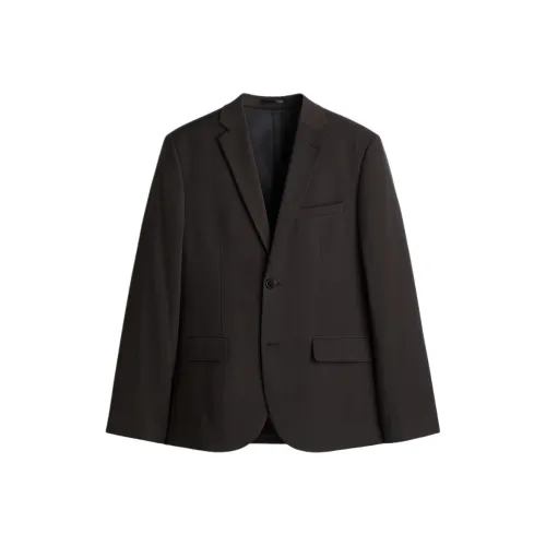 H M Темно-коричневый Мужской Деловой костюм