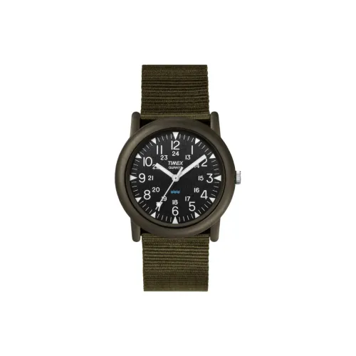 TIMEX Мужские часы Кварцевый механизм Тканевый ремешок 34 мм Черный циферблат