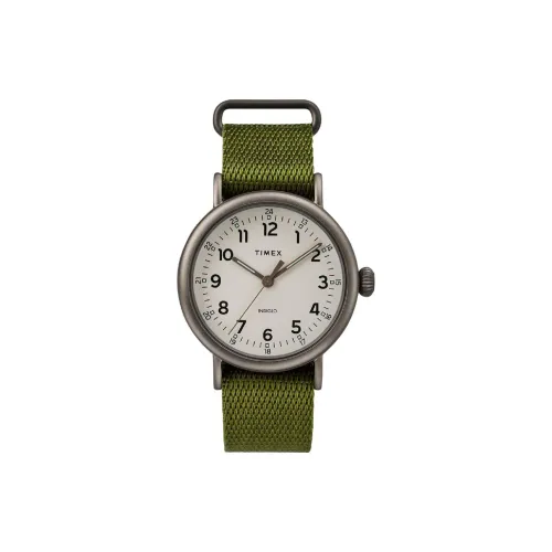 TIMEX Standard Collection Мужские часы Кварцевый механизм Тканевый ремешок 40 мм Бежевый циферблат Часы