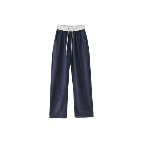 DANCANG HIGH RISE Драпированные Прямые Брюки Шаровары Женские