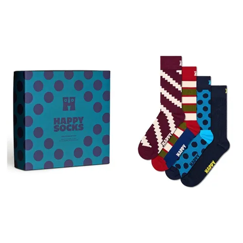 Happy Socks Взрослая коробка из 4 пар унисекс носков до икры MID