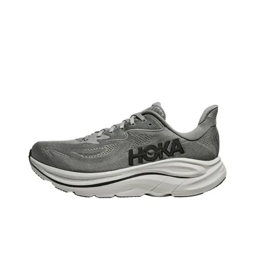 HOKA ONE ONE CLIFTON 10 Устойчивые к истиранию Дышащие Беговые кроссовки Мужские Серые