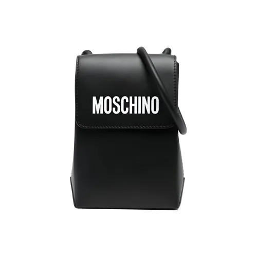 MOSCHINO Чехол для телефона из коровьей кожи сумка через плечо женская черный