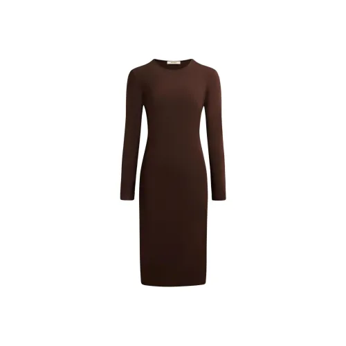 12 STOREEZ Длинное платье с длинными рукавами женское