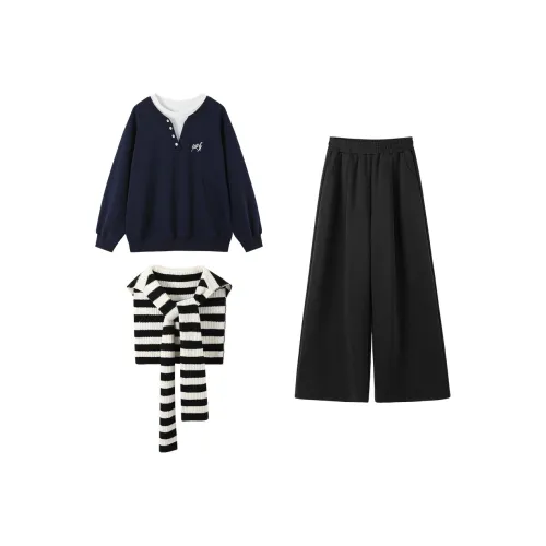 COVER TIME Темно-синий женский повседневный костюм