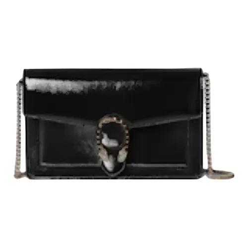 GUCCI Dionysus Лакированная кожа Сумка через плечо Женская Черная