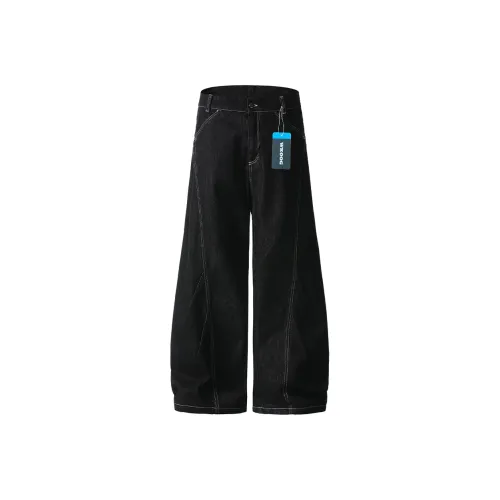 WKOOG Черные Унисекс Джинсы