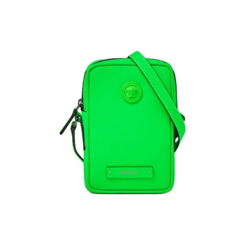 VERSACE Телячья кожа Сумка через плечо Маленькая Мужская Зеленая