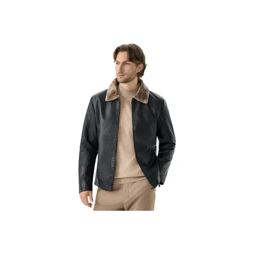 Paddy Julia Кожа Куртка Куртка Унисекс