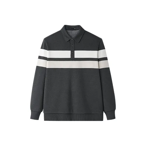 HLA Темно-серый Splicing 03 Мужской Трикотаж