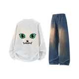 Вересковый серый + Винтажный синий