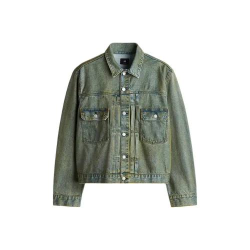 H M Джинсовый синий Мужские Джинсовые куртки